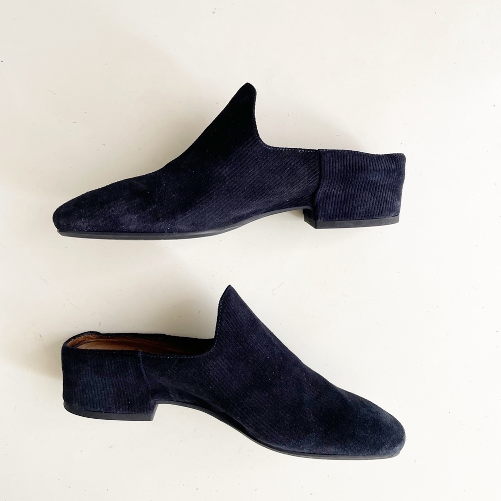 Aquatalia Womens Corduroy Mules Black Closed Toe Size 6